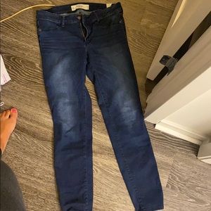 Dark wash skinny jeans